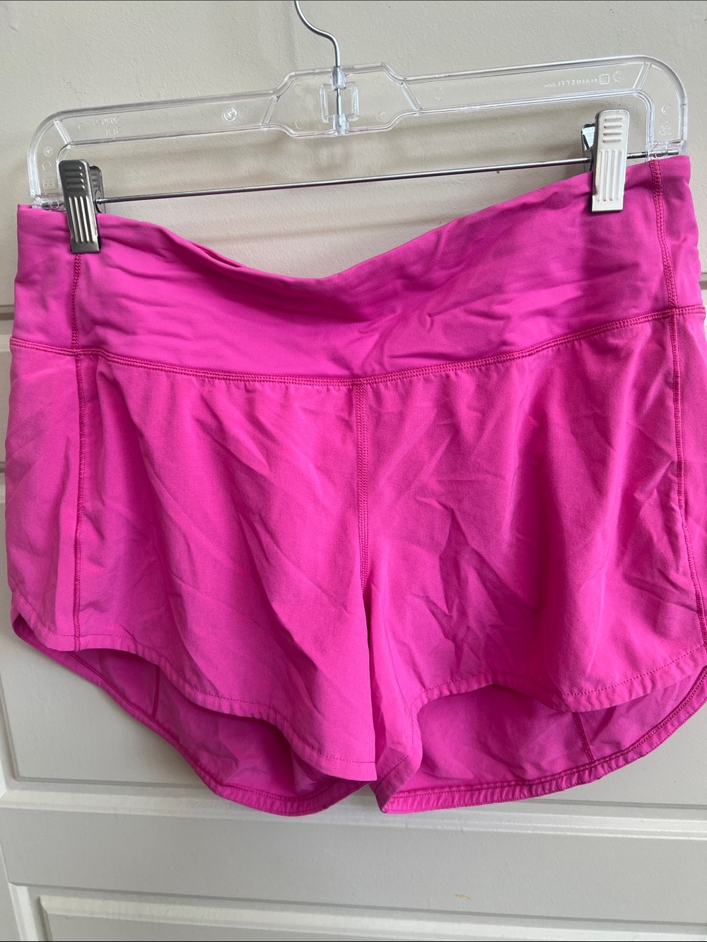Lululemon Hot Pink Speed Up Shorts Sz 8 Running, Gym Workout summer tennis - Picture 4 of 7